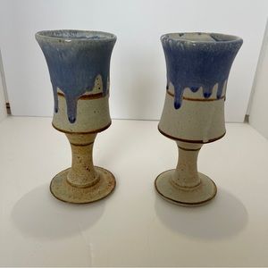 Art Pottery Goblets set of 2
